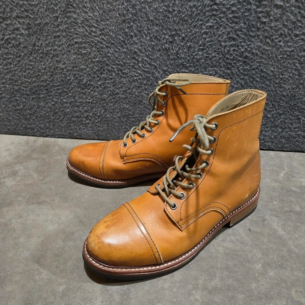 Kendal & Hyde Co Cap Toe Service Boots 43 US 10 Tan Goodyear Welt Leather